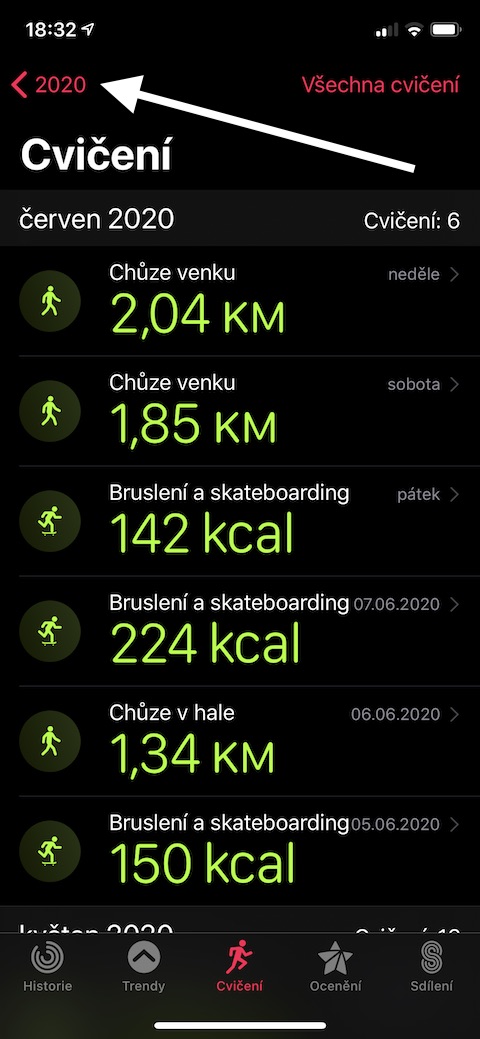 iOS Aktivita prehled cviceni 2 iOS Aktivita prehled cviceni