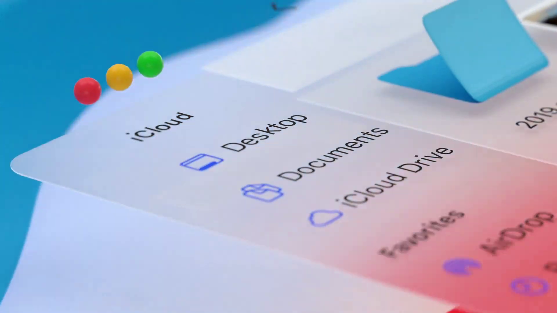 icloud documents interface