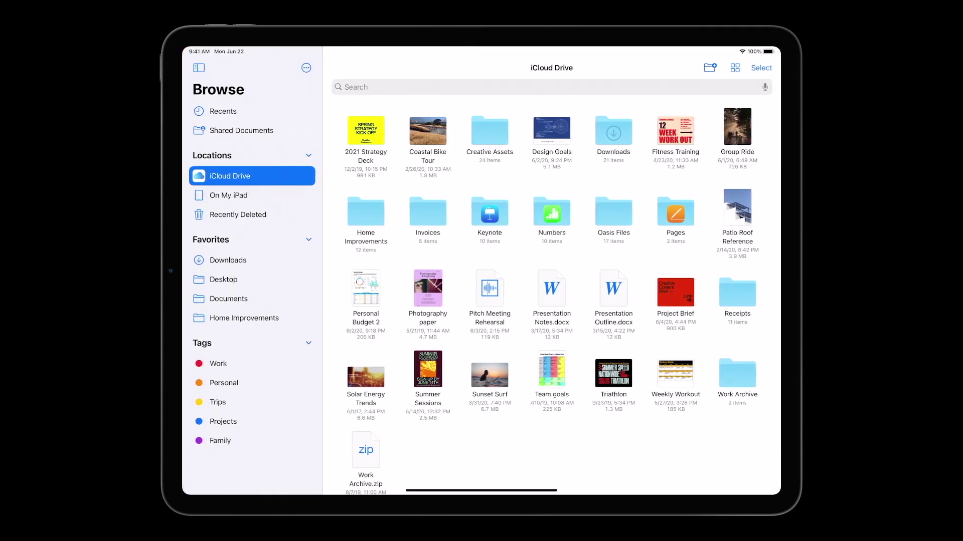 ipad icloud drive browse