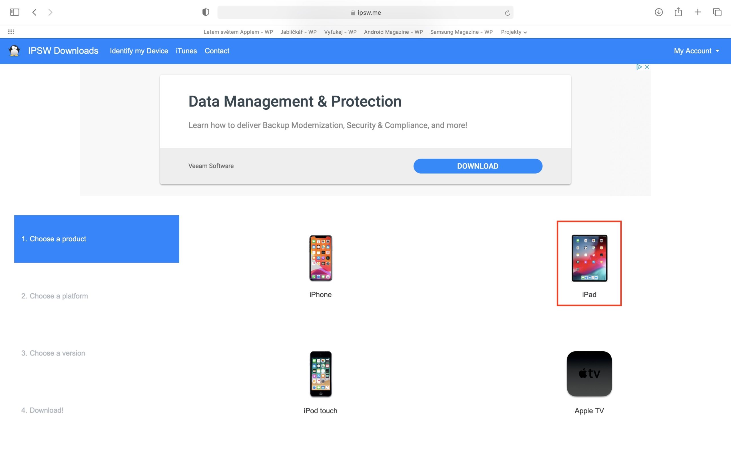 ipados 14 přechod na ipados 13