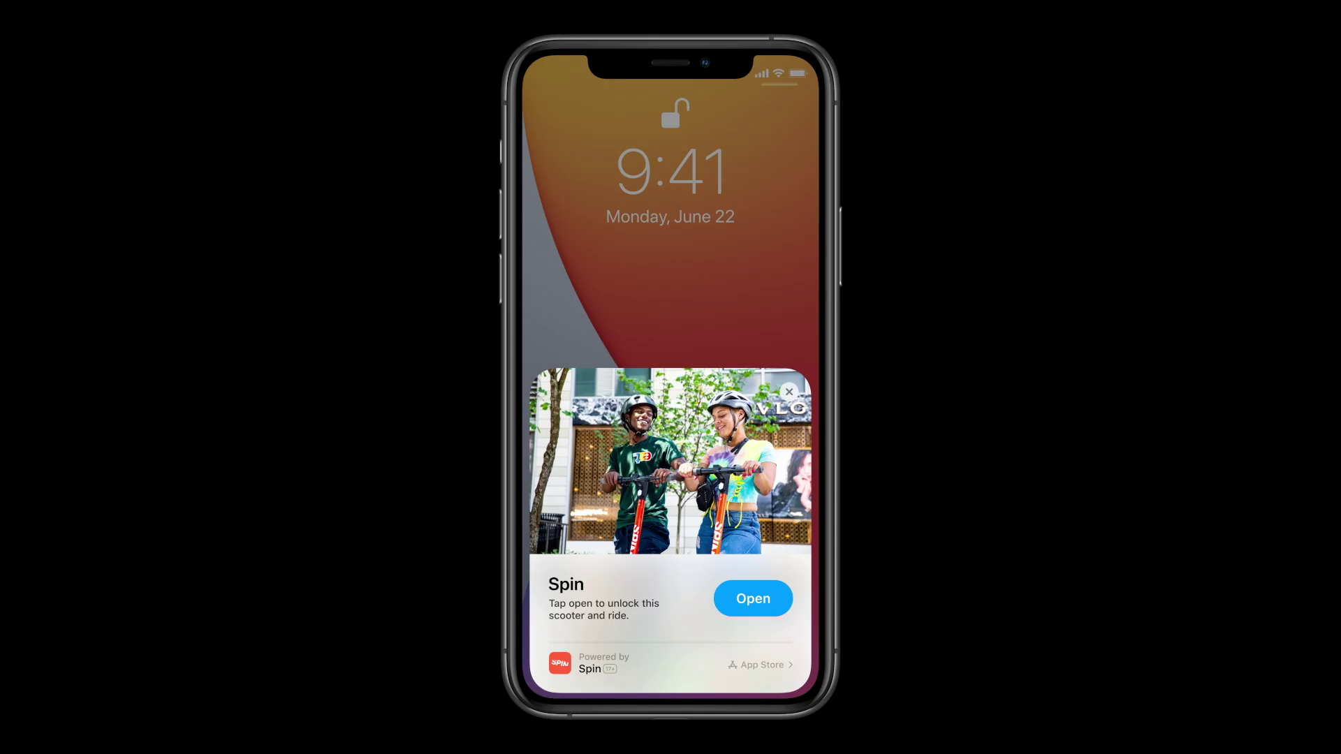 iphone app clip display