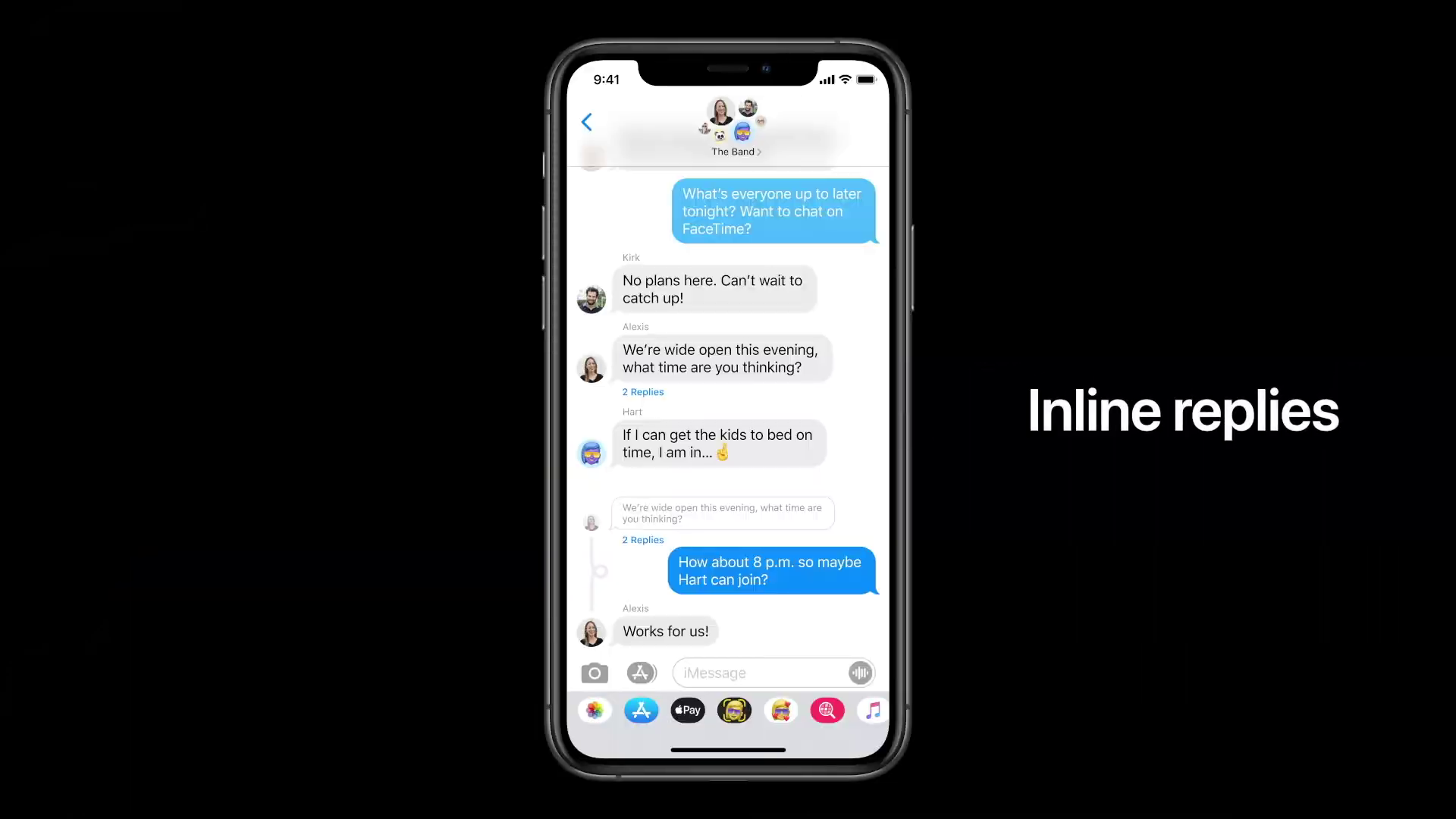 iphone inline replies