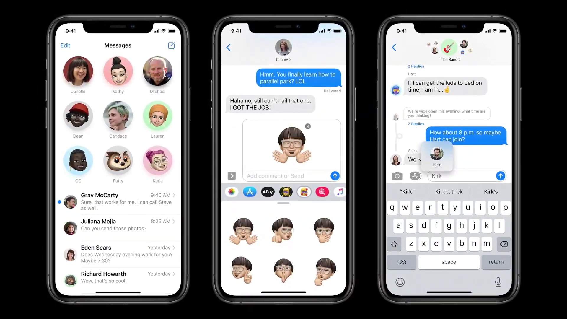 iphone messages memoji display