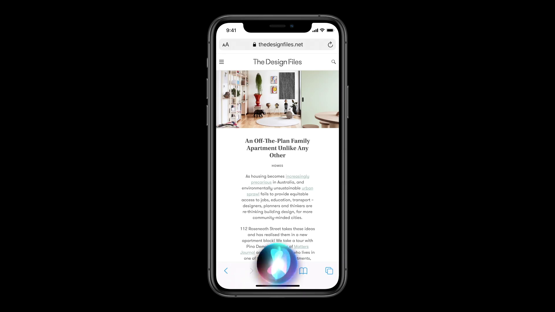 iphone safari browser open