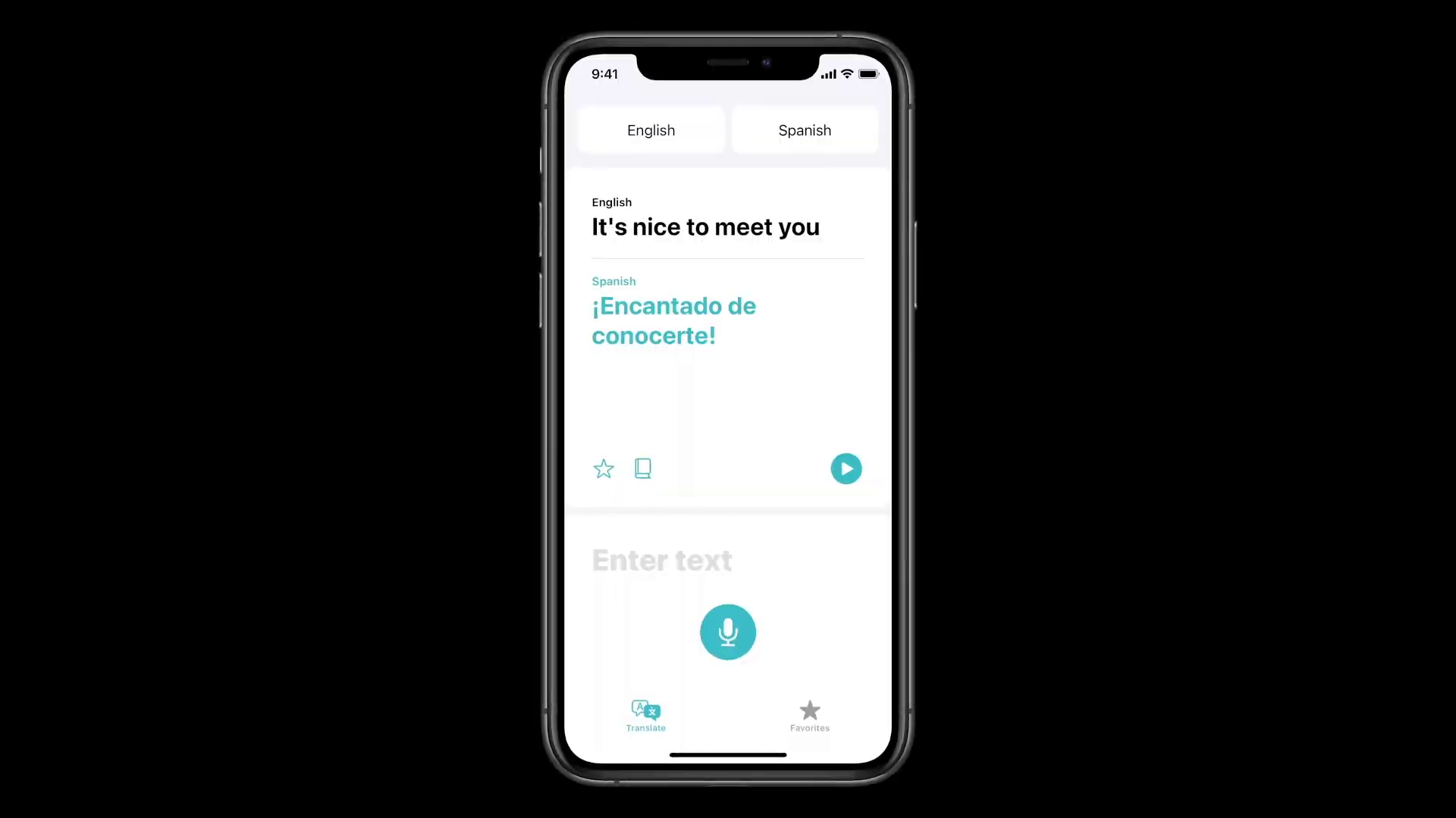 iphone translate app interface