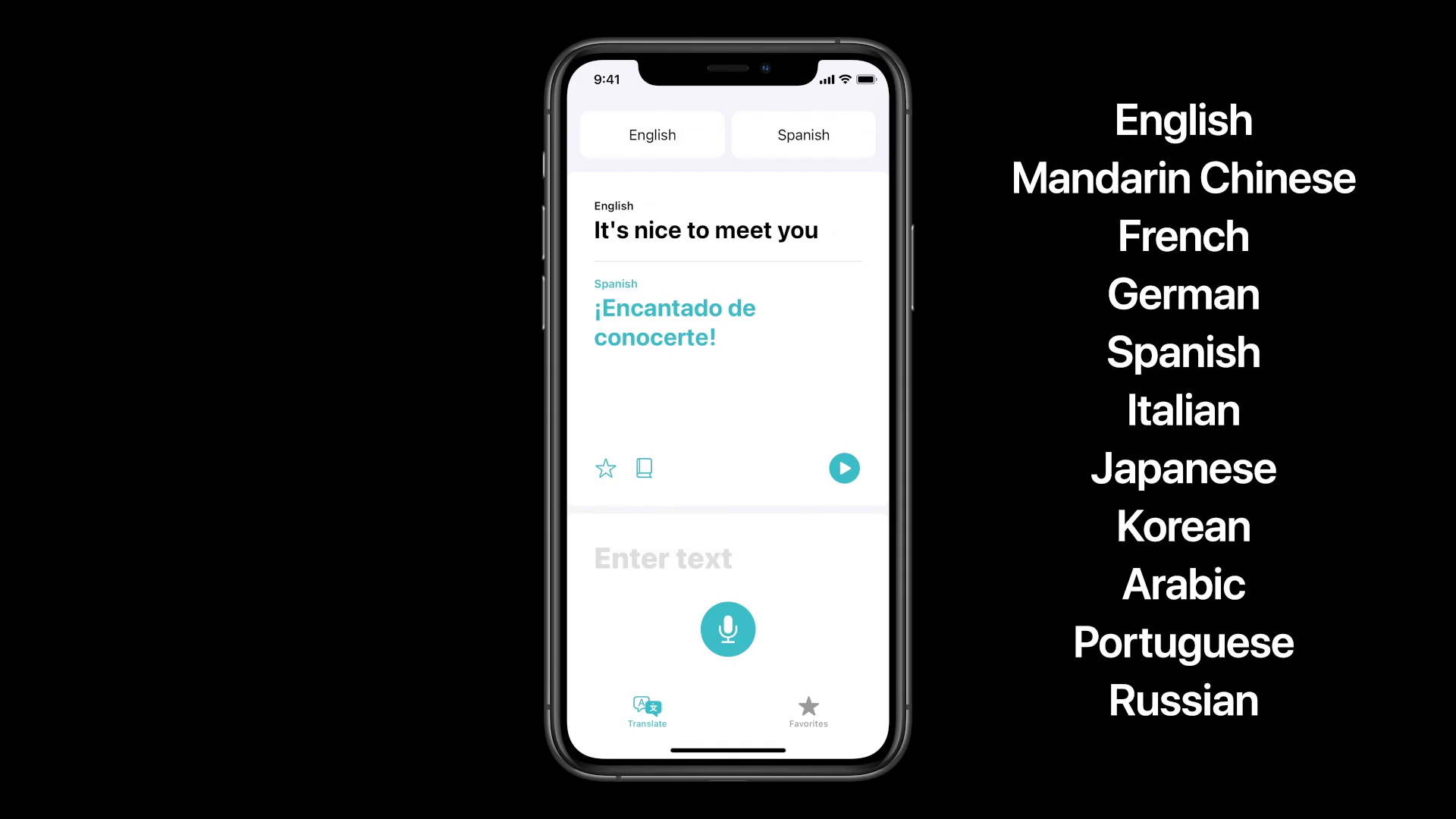 iphone translate app languages