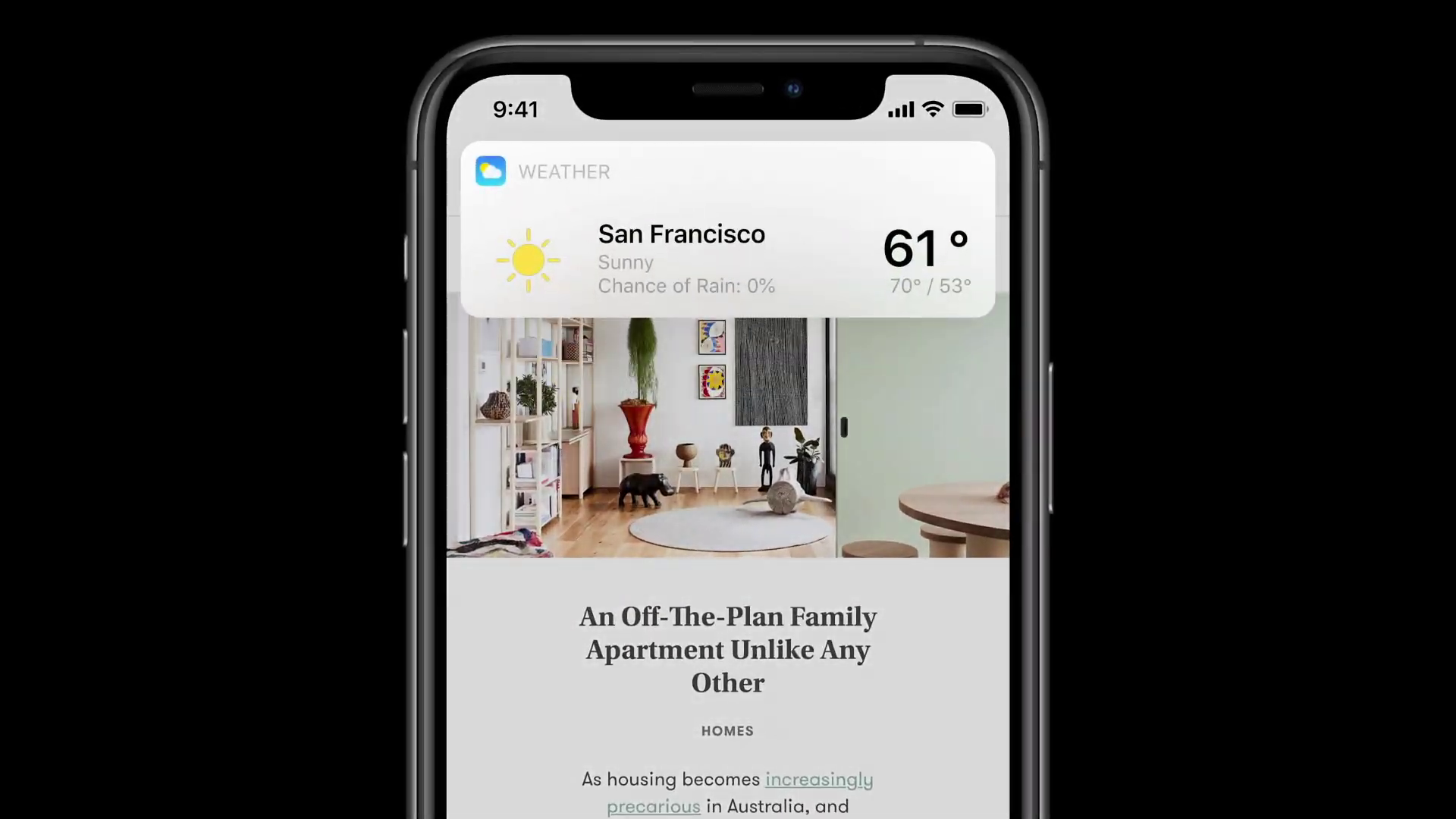 iphone weather notification