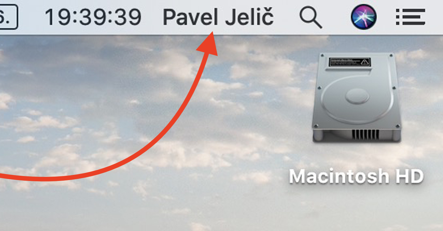 rychlé přepínání uživatelů v macos