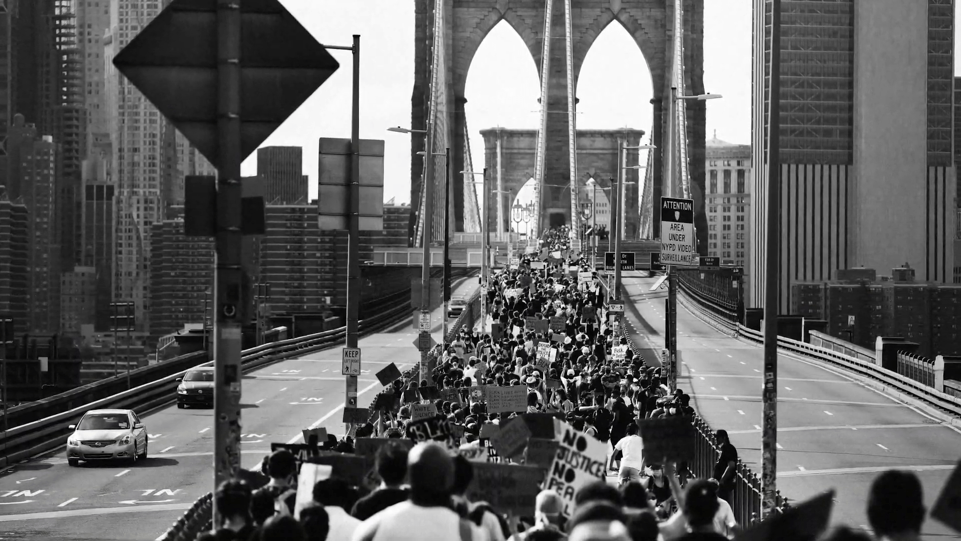 protest brooklyn bridge