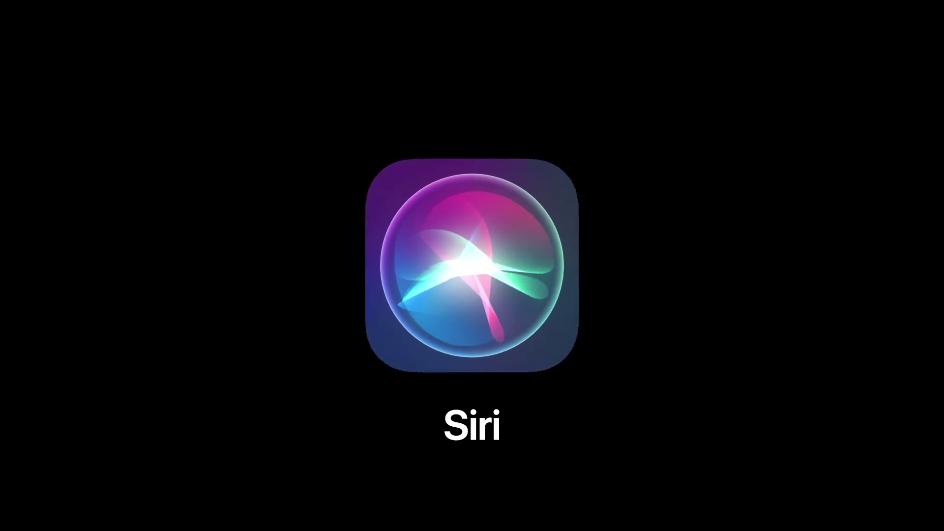 siri icon on black background
