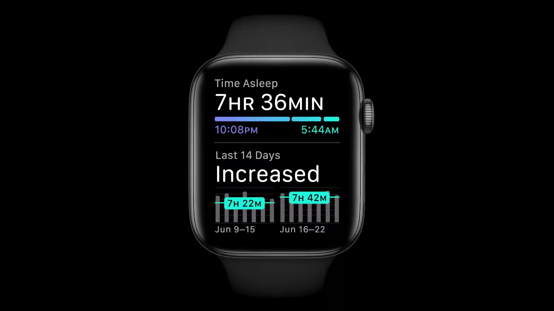 smartwatch sleep tracking display