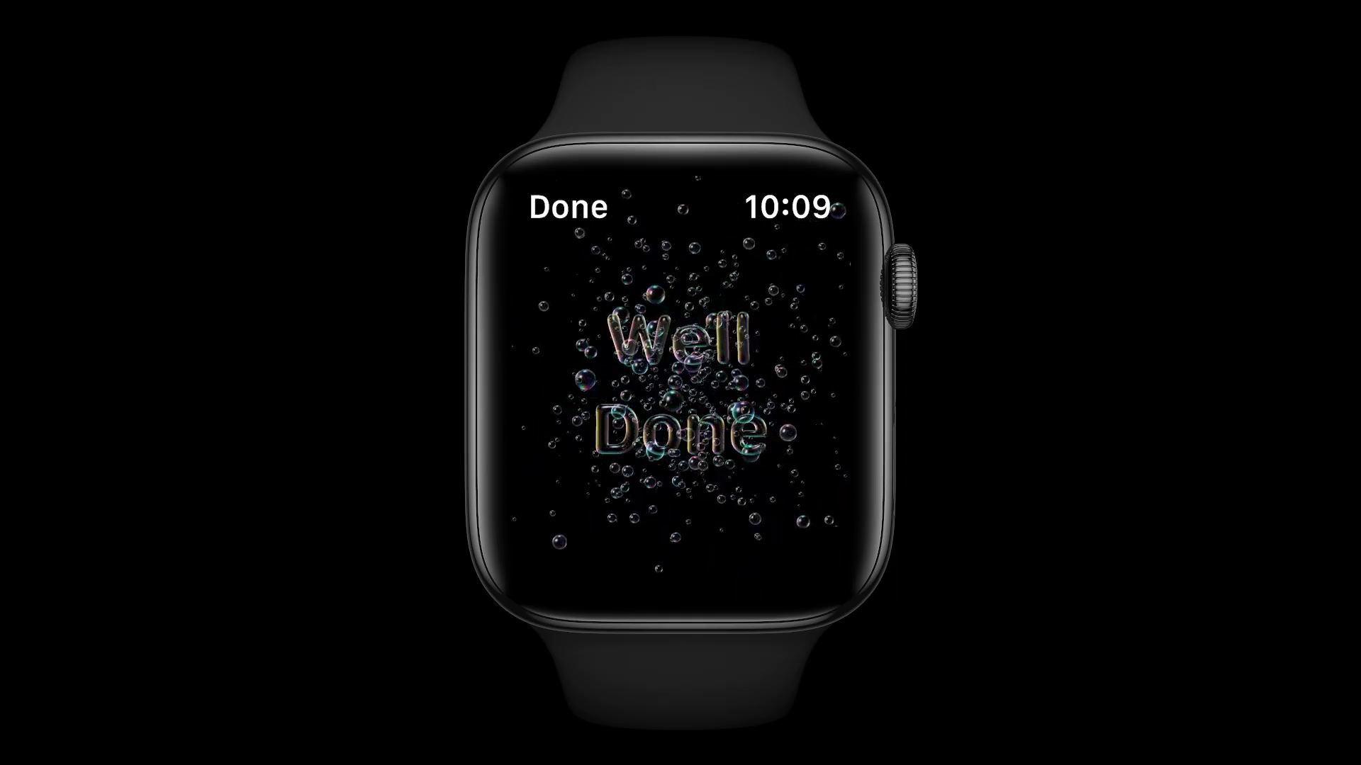 smartwatch well done message