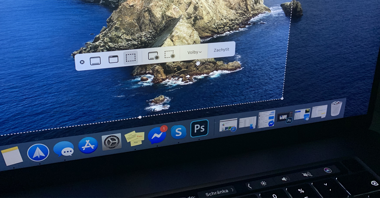 rozhraní pro tvoření snímků obrazovky macos