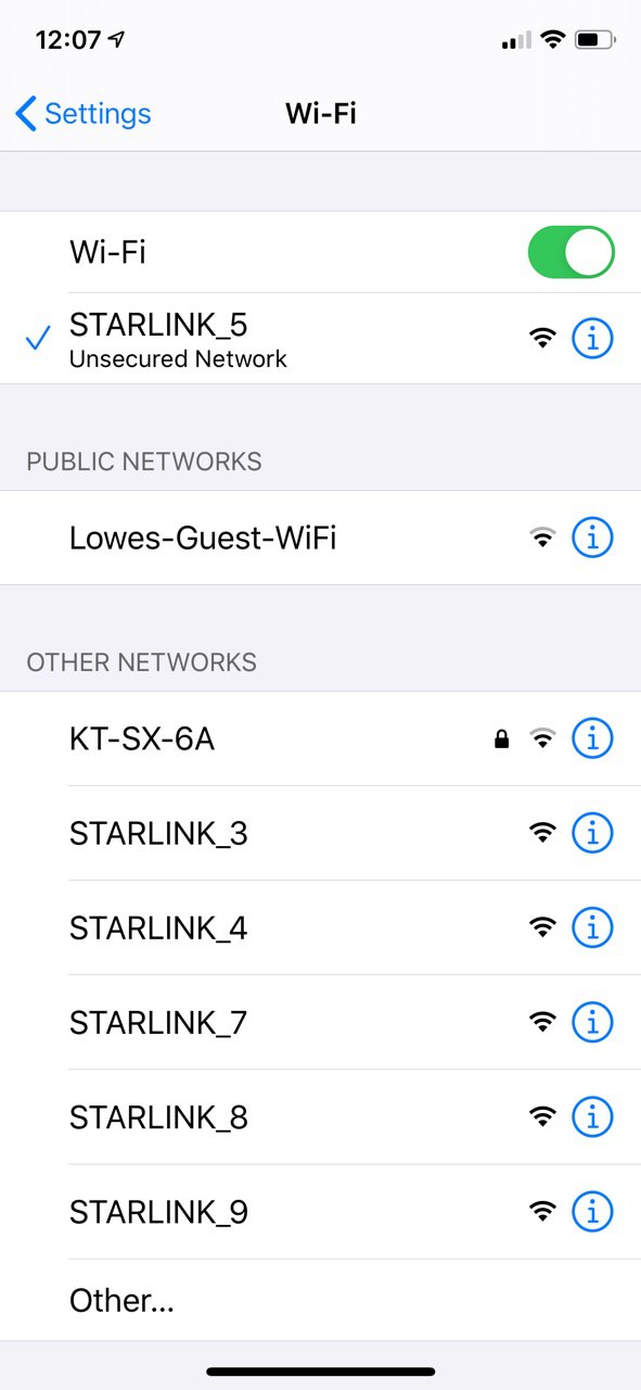 starlink Starlink na iPhonu