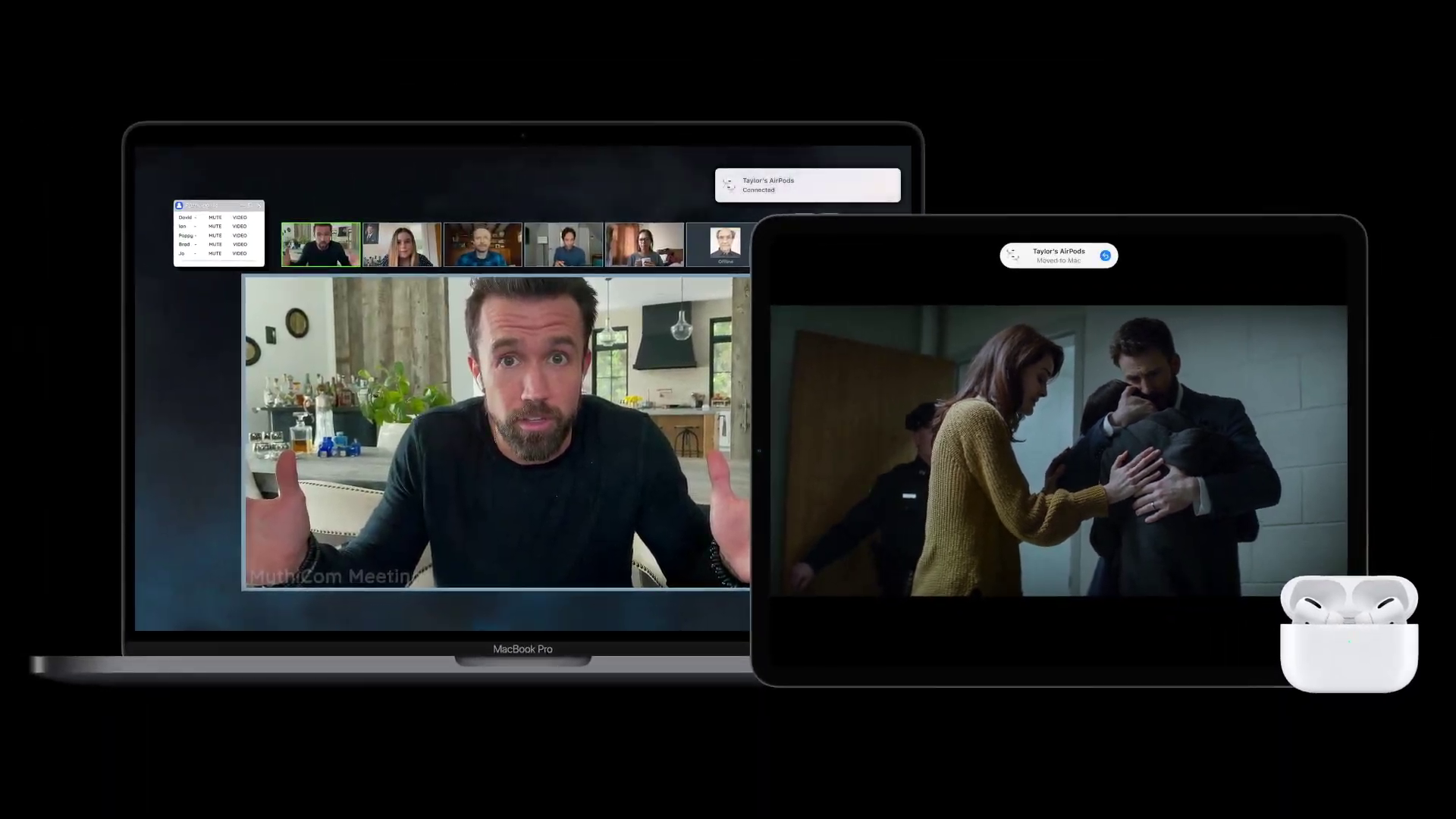 video call on laptop and tablet