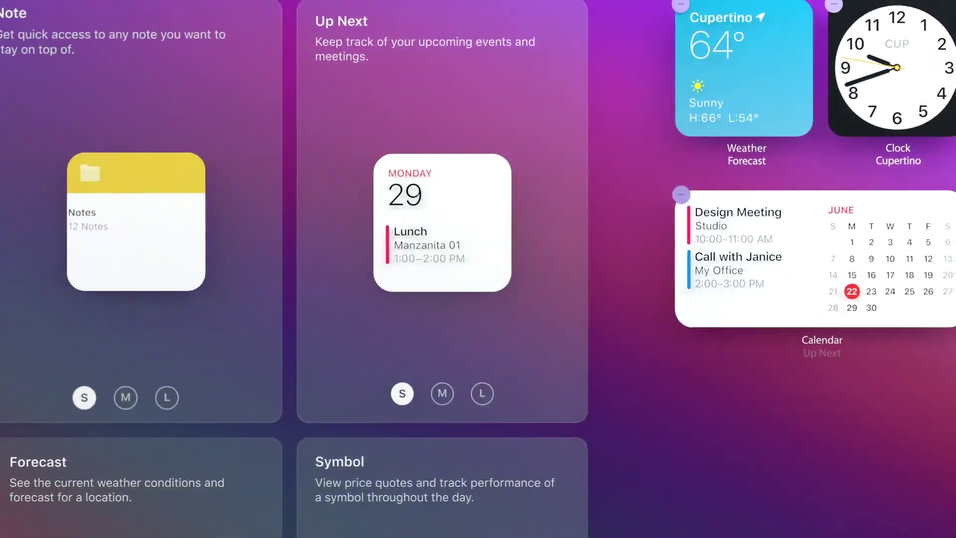 widgets weather clock calendar