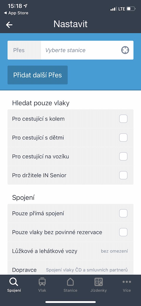 Muj vlak iOS 15 Muj vlak iOS