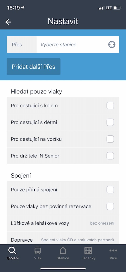 Muj vlak iOS 6 Muj vlak iOS