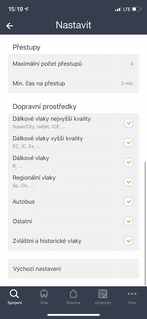 Muj vlak iOS 7 Muj vlak iOS