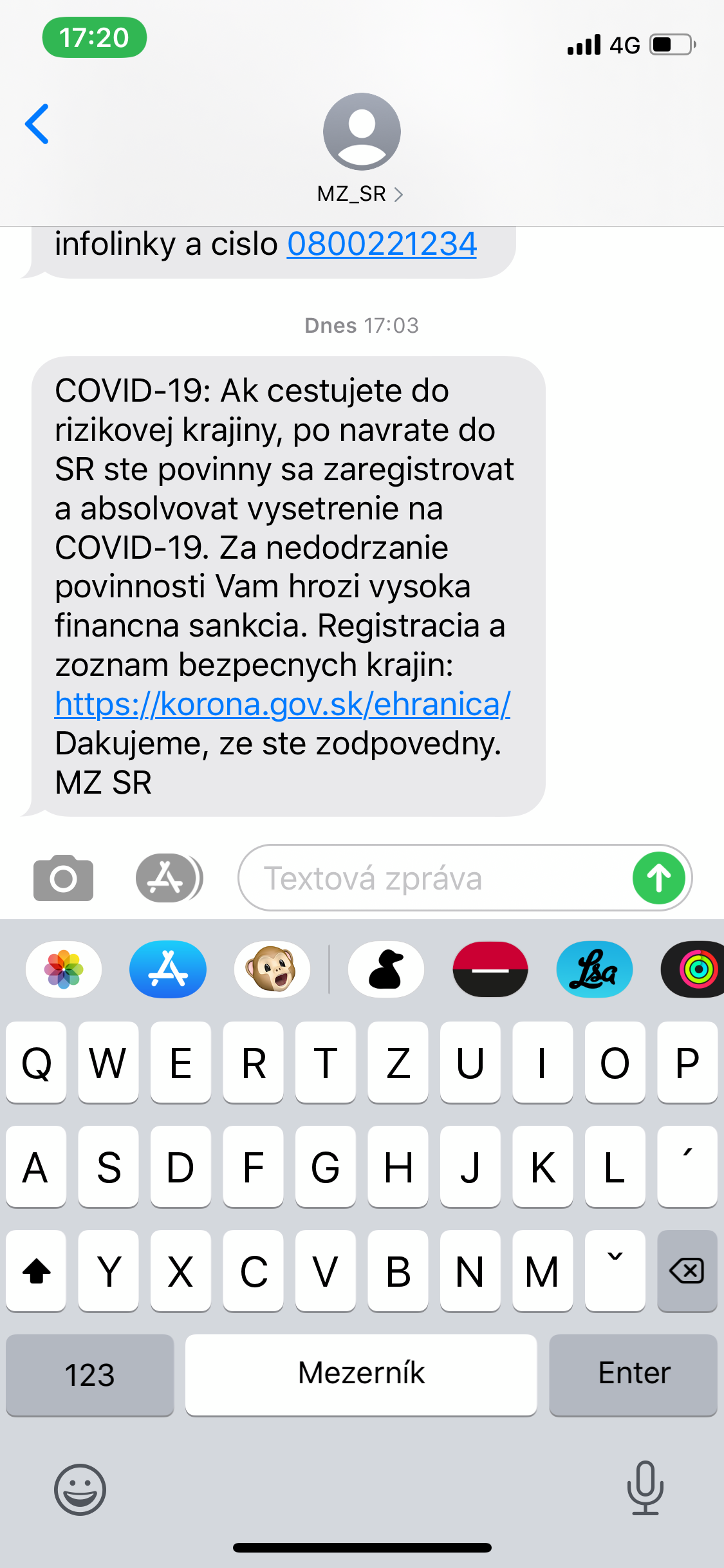 Zpráva slovenského MZ