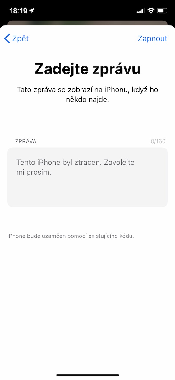 rezim_ztraty_iphone6 režim ztráty iphone