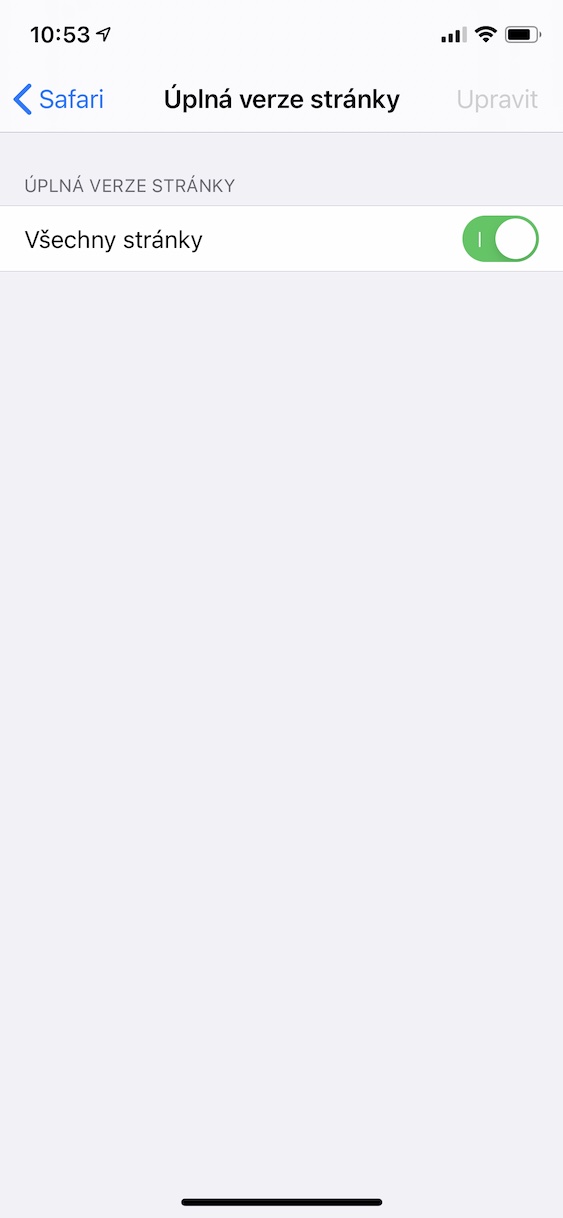 safari_vynutit_plnou_verzi_ios4 safari vynucení plné verze na všech webech