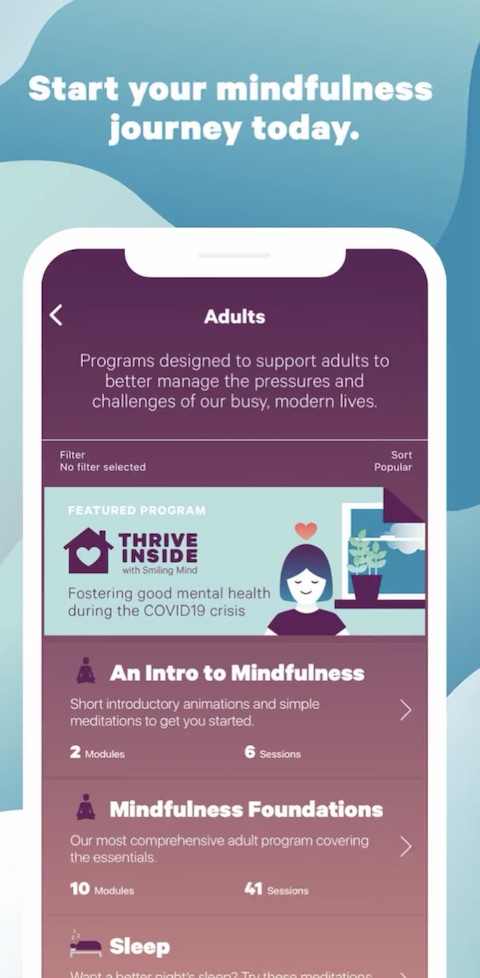 Smiling Mind iOS 1 Smiling Mind iOS