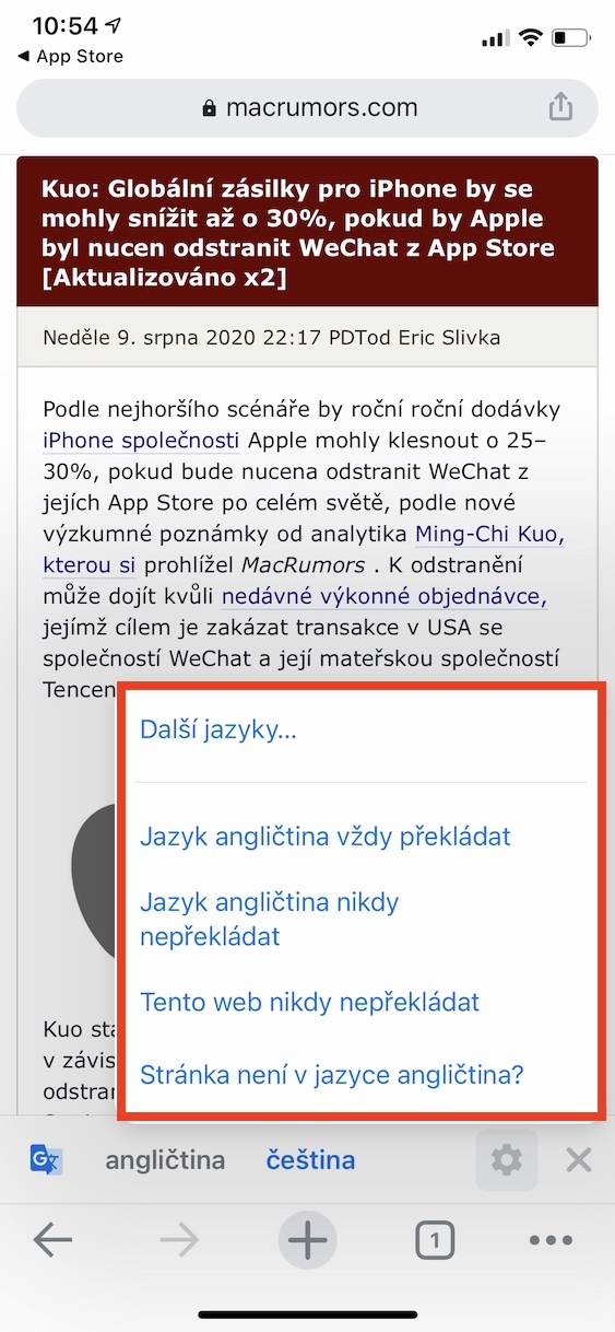 chrome_ios_preklad6 překlad v google chrome