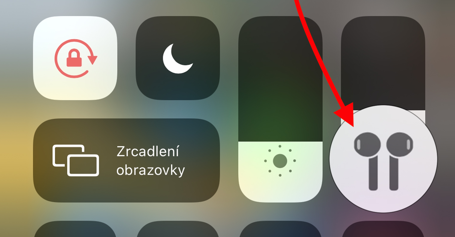 režim sluchátek iphone