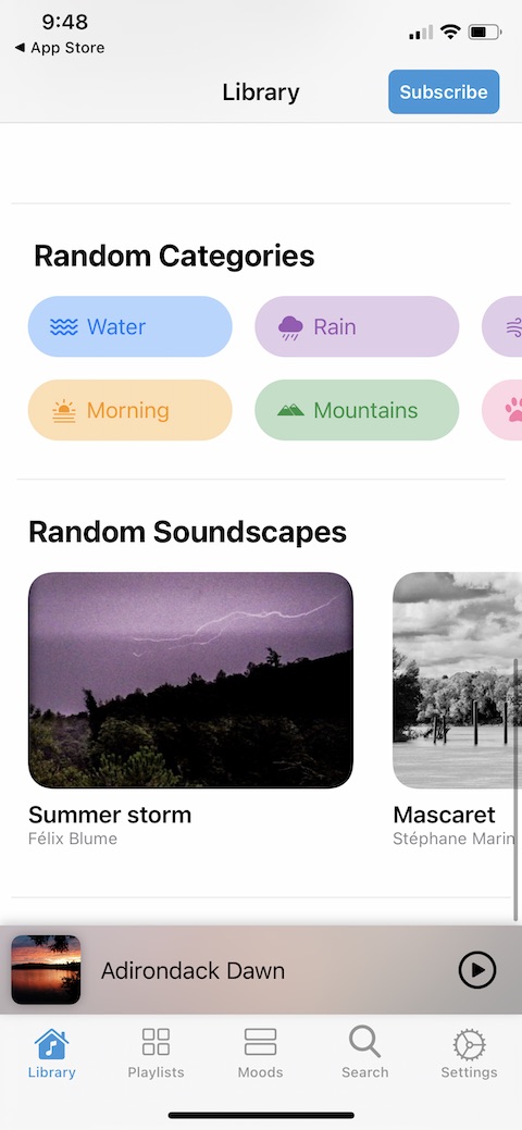 Soundscape Listen to Nature iOS 11 Soundscape Listen to Nature iOS