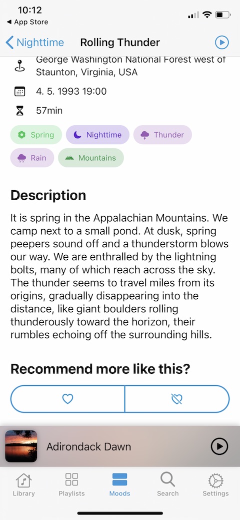 Soundscape Listen to Nature iOS 13 Soundscape Listen to Nature iOS