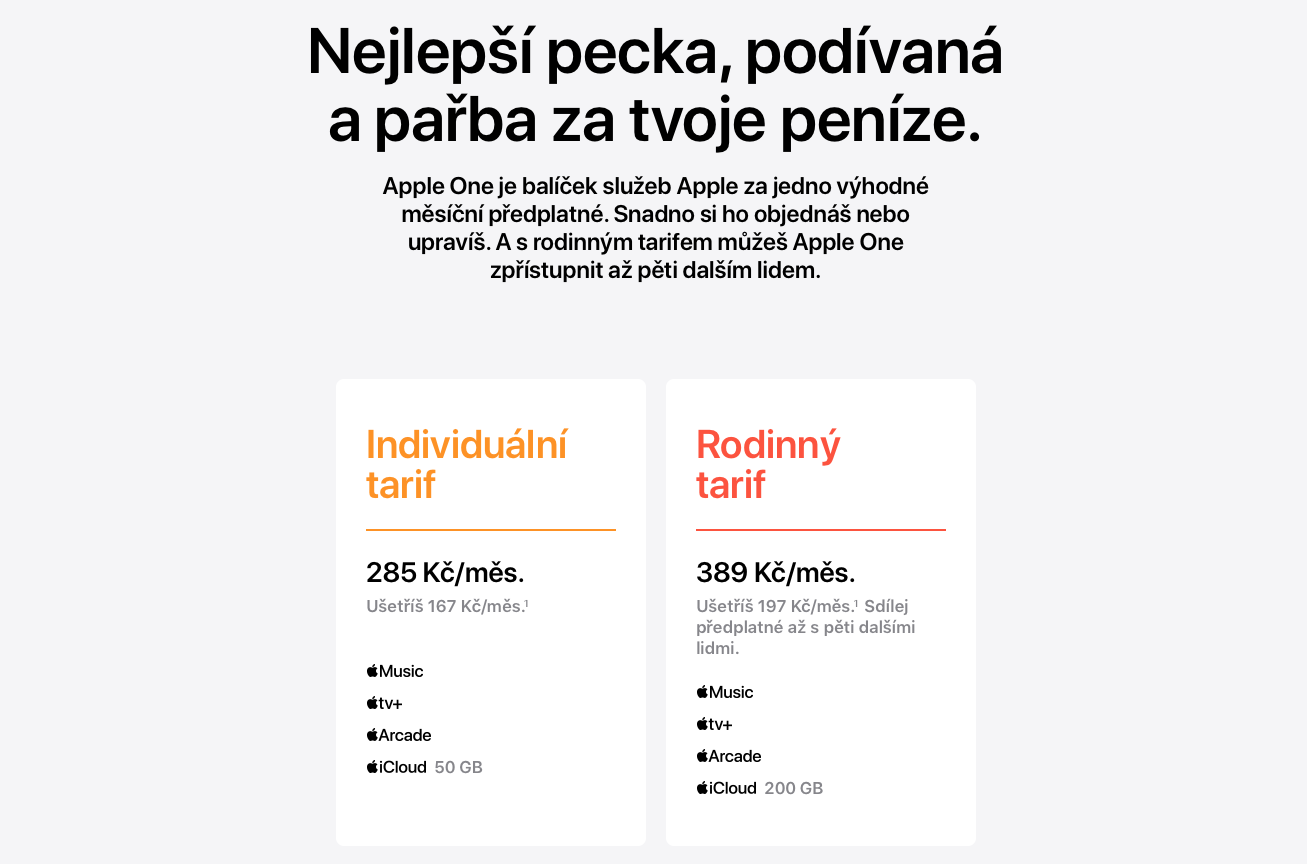 apple one subscription plans