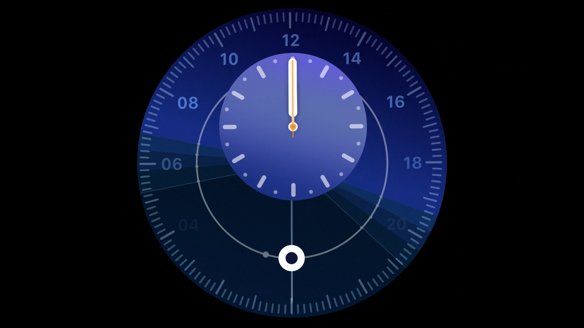 clock face dark background