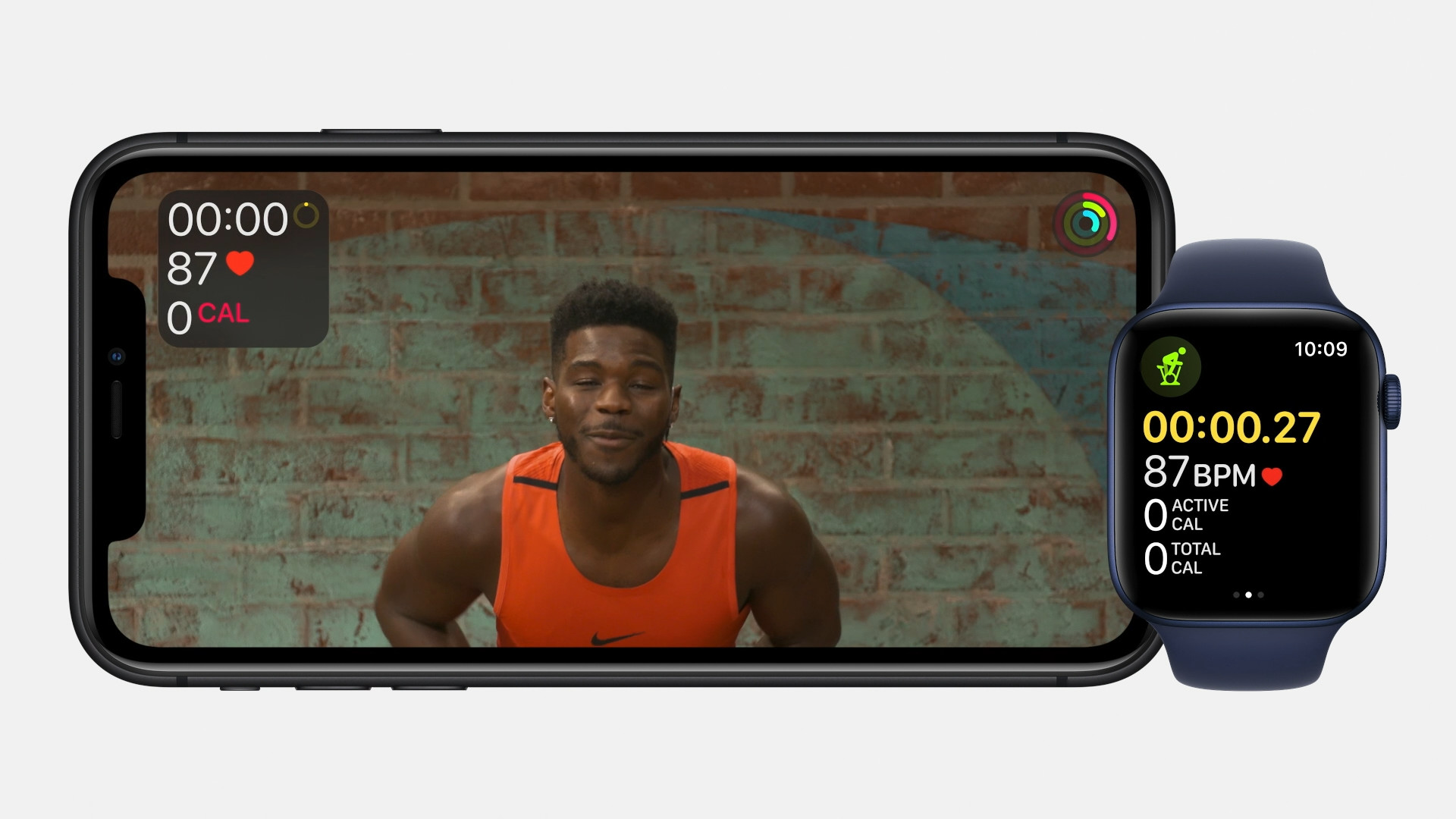 fitness plus workout start