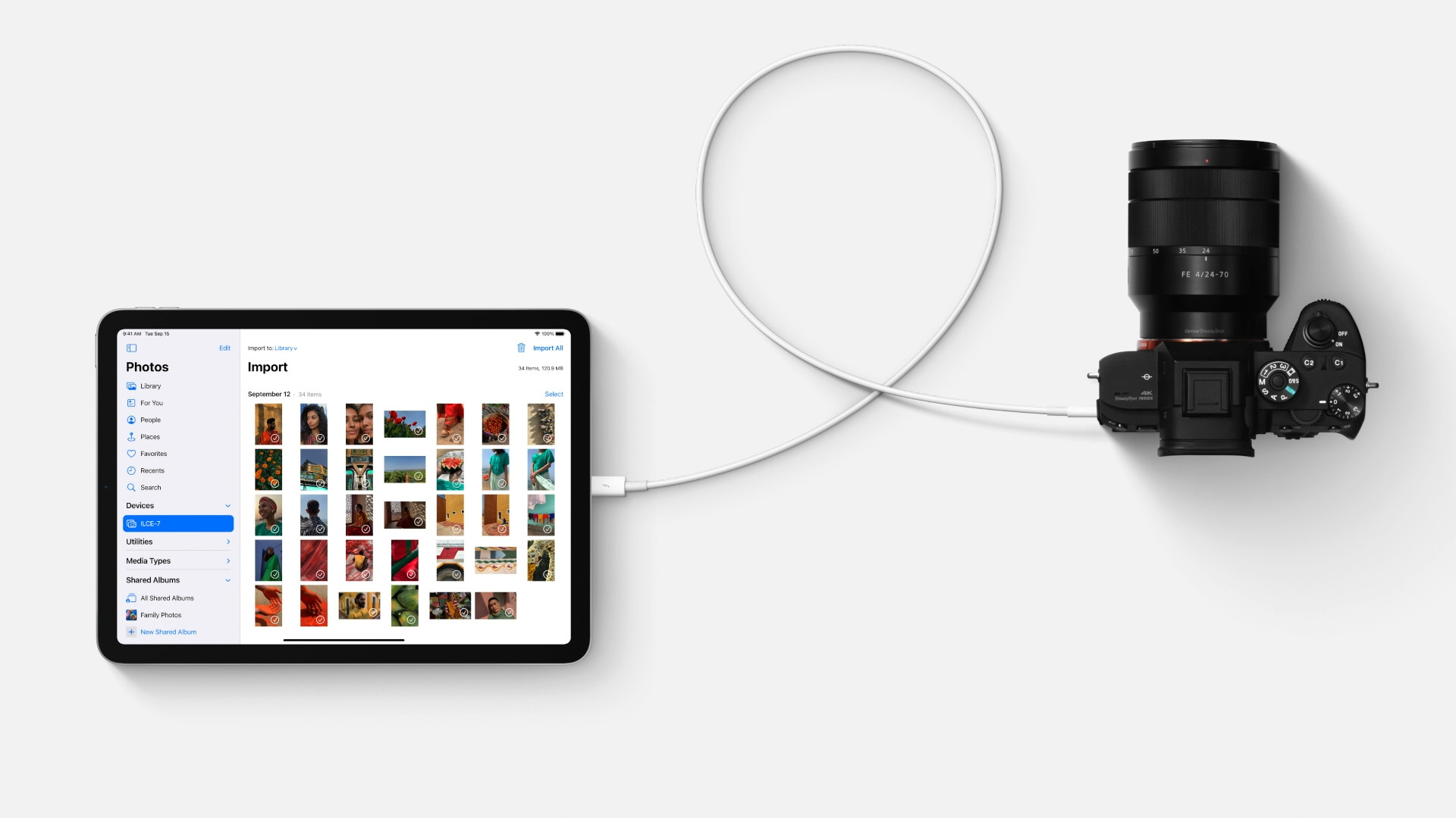 ipad camera connection