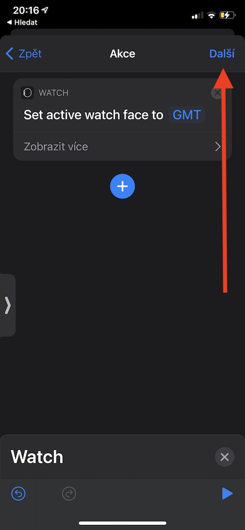 Zkratky zmena ciferniku Apple Watch