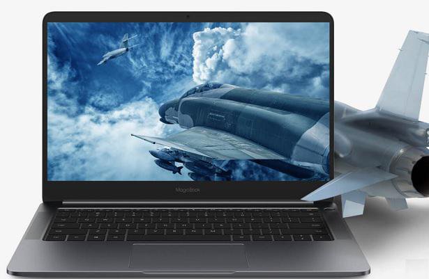 laptop with jet image