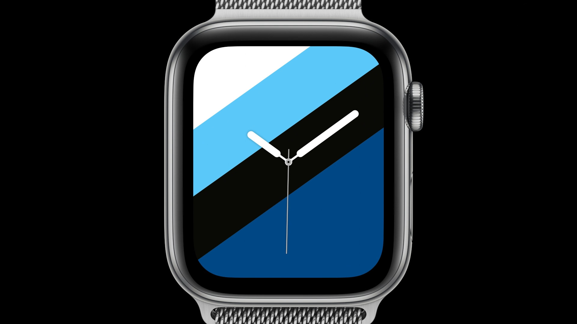 smartwatch blue stripes