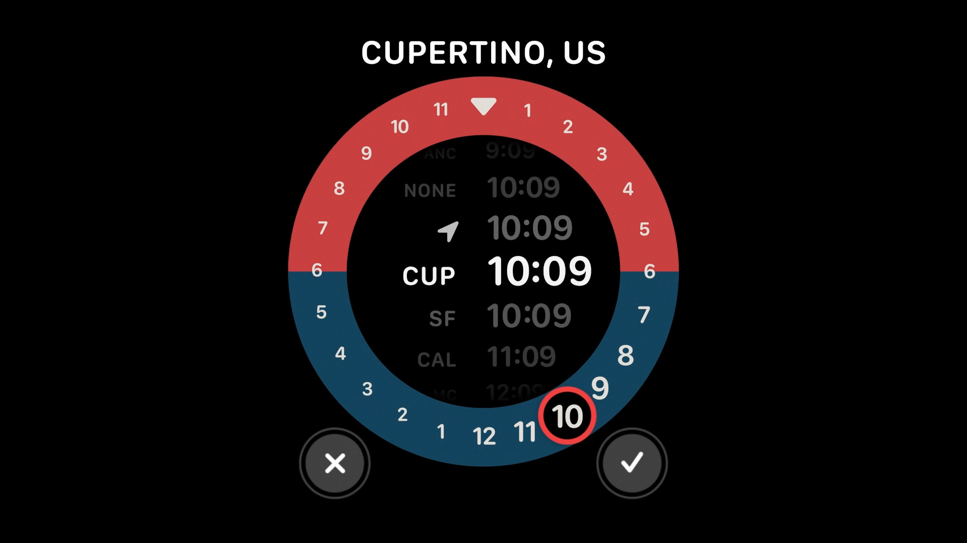 smartwatch cupertino time