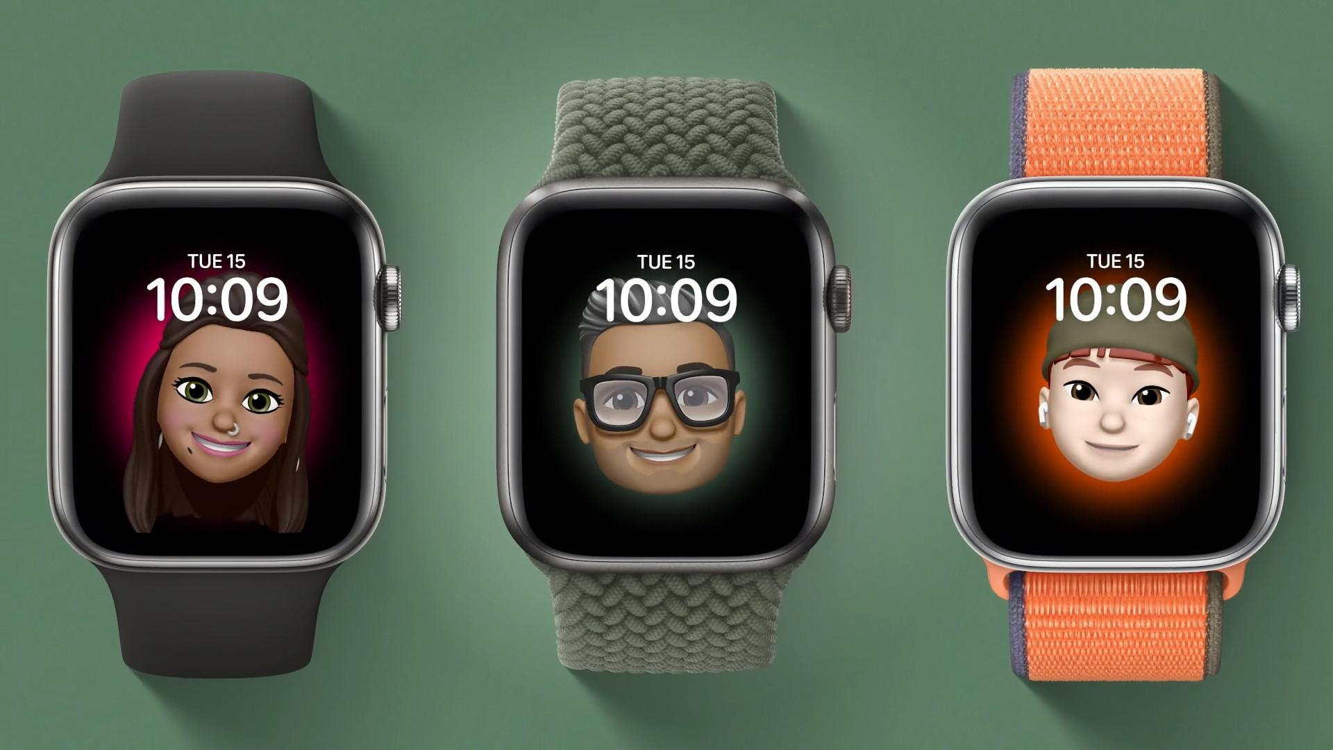 smartwatch memoji trio
