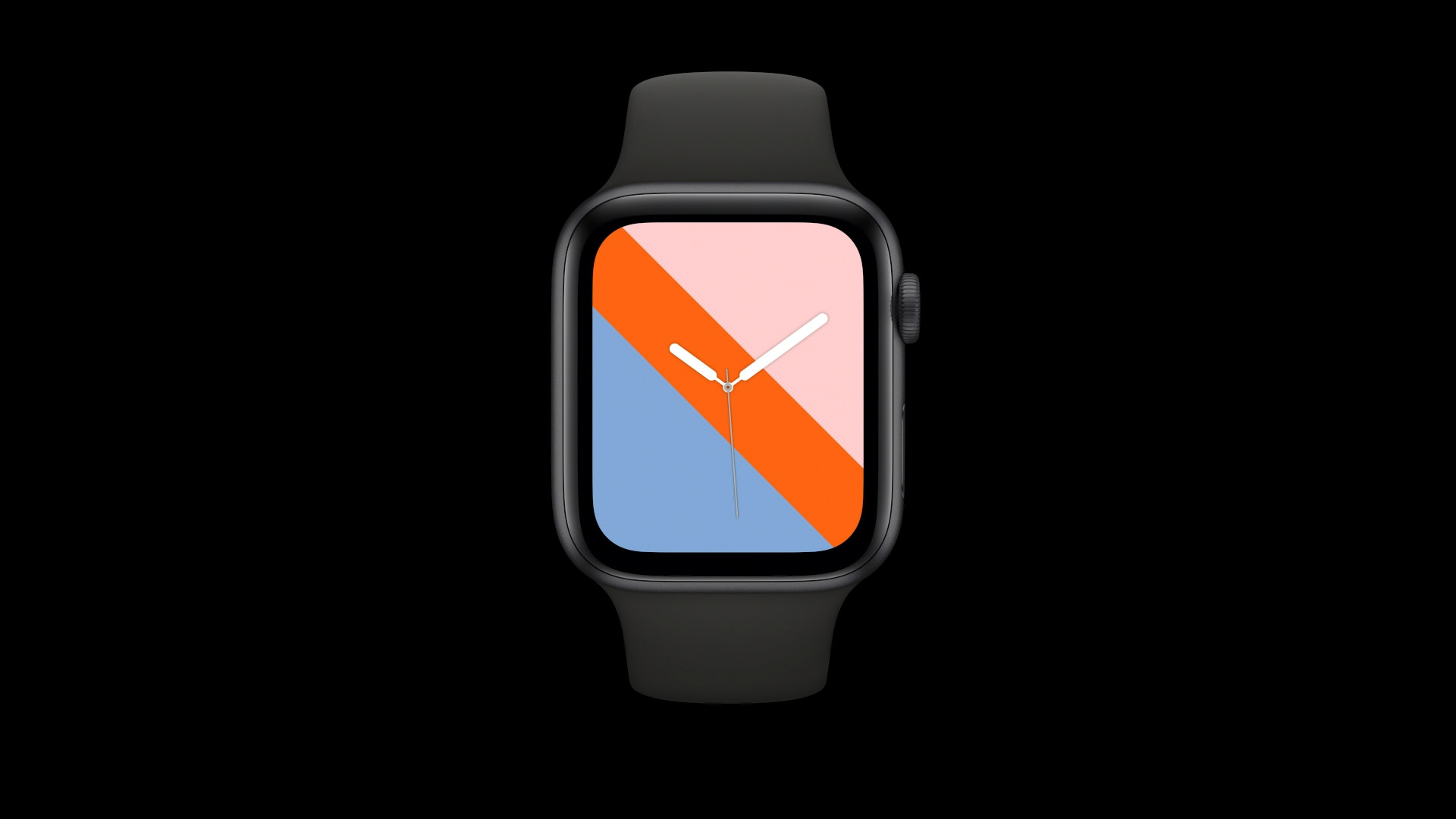 smartwatch orange blue face
