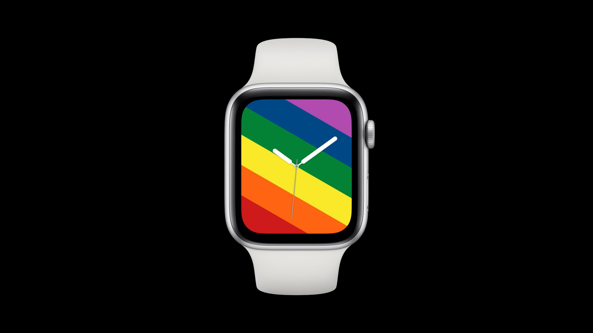 smartwatch rainbow face