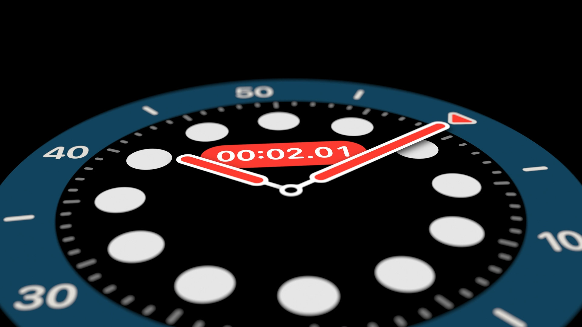 smartwatch timer closeup