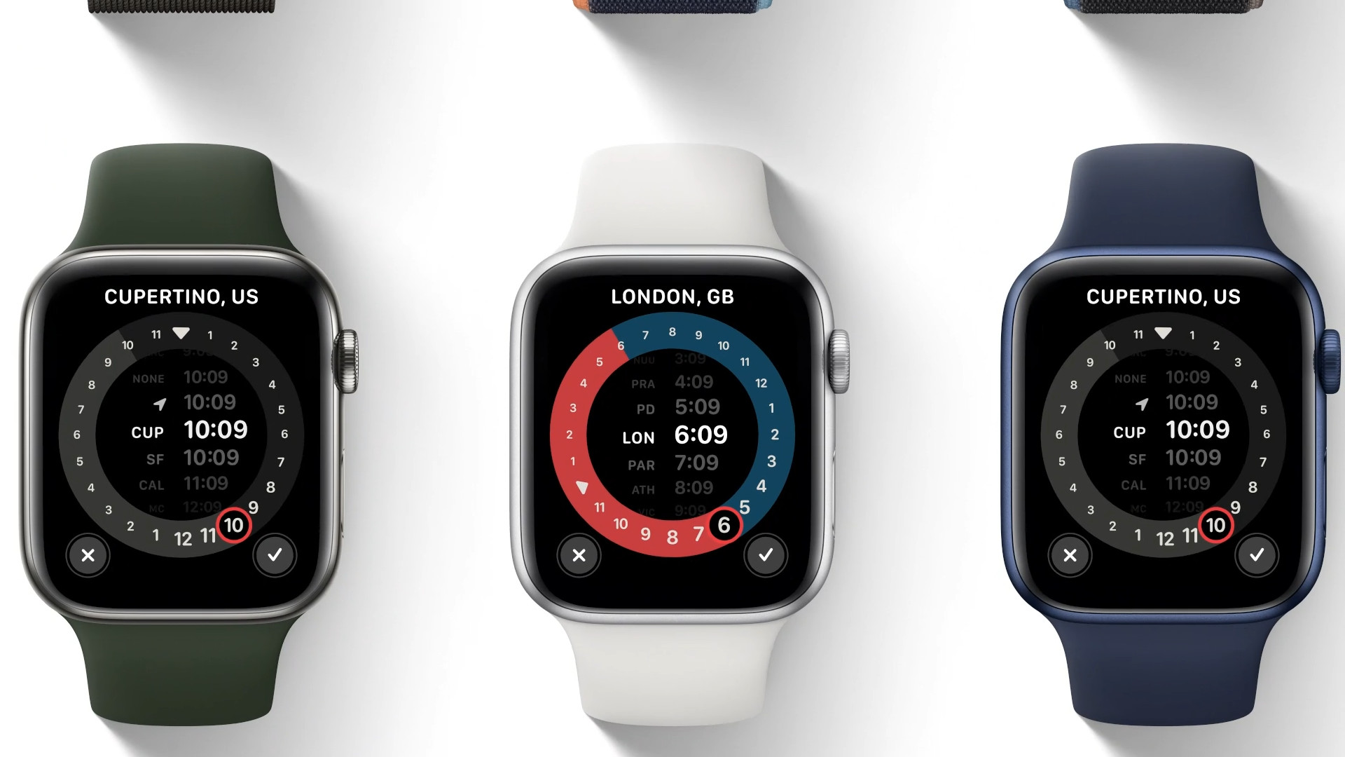 smartwatch timezones display