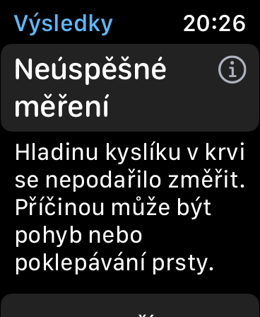 unsuccessful measurement notification