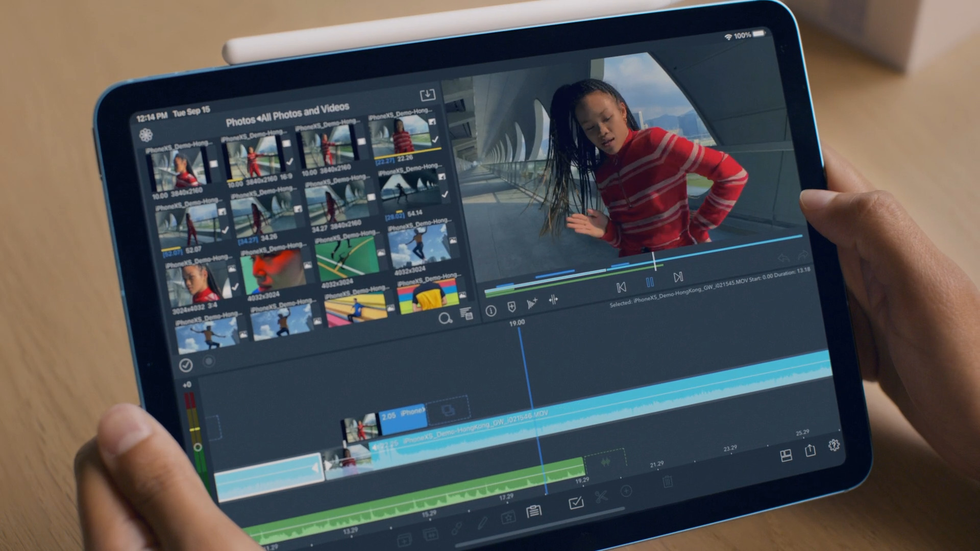 video editing on tablet