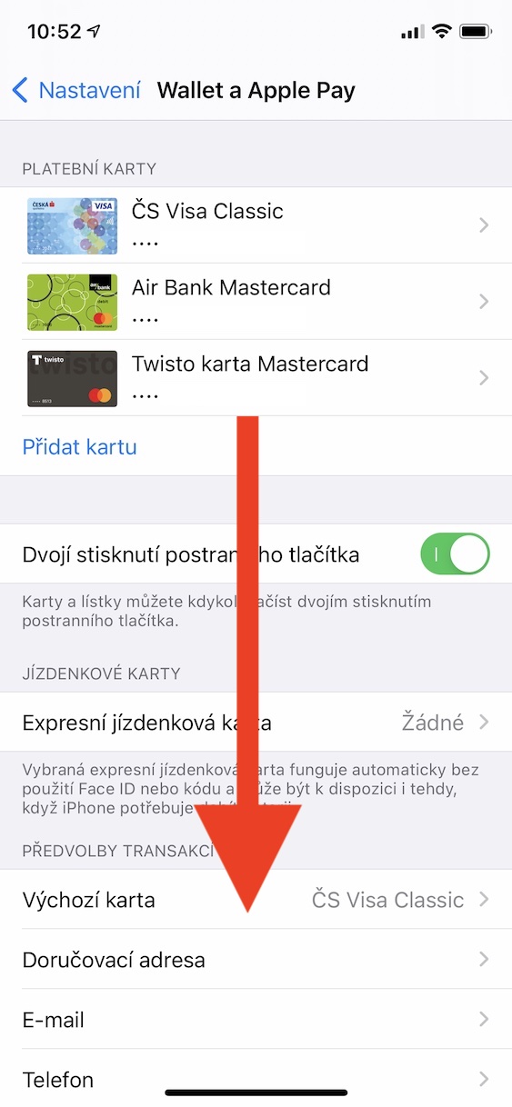 vychozi_karta_apple_pay_ios2 výchozí karta v ios