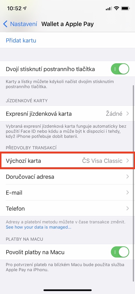 vychozi_karta_apple_pay_ios3 výchozí karta v ios