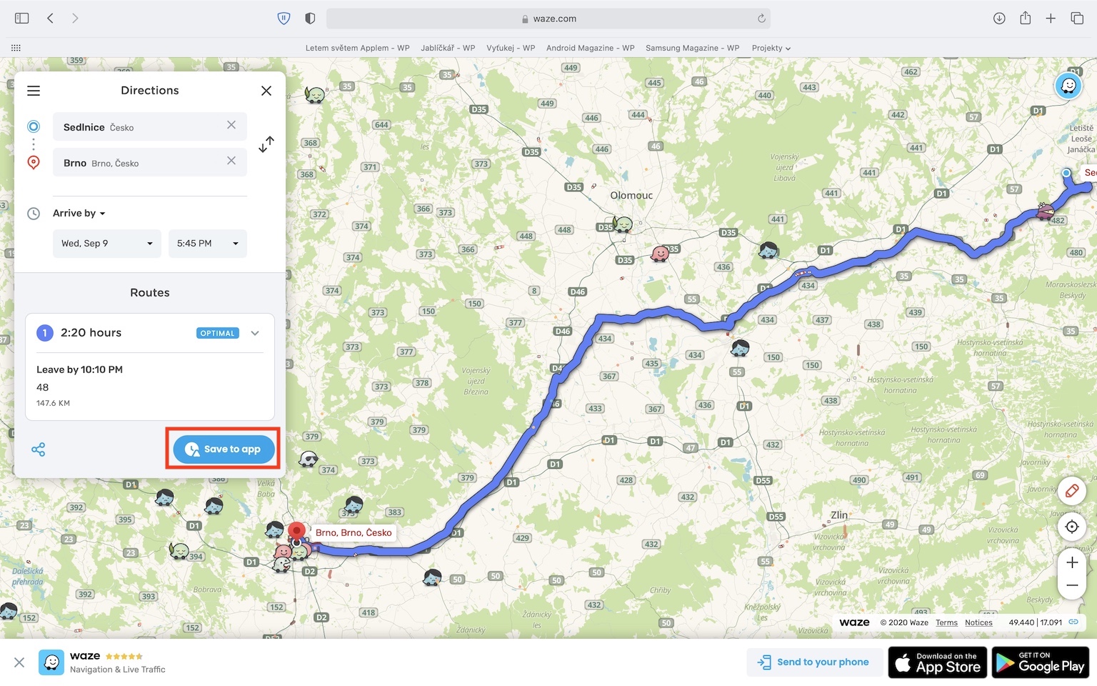 waze_pc_do_mobilu9 waze trasa z pc do mobilu
