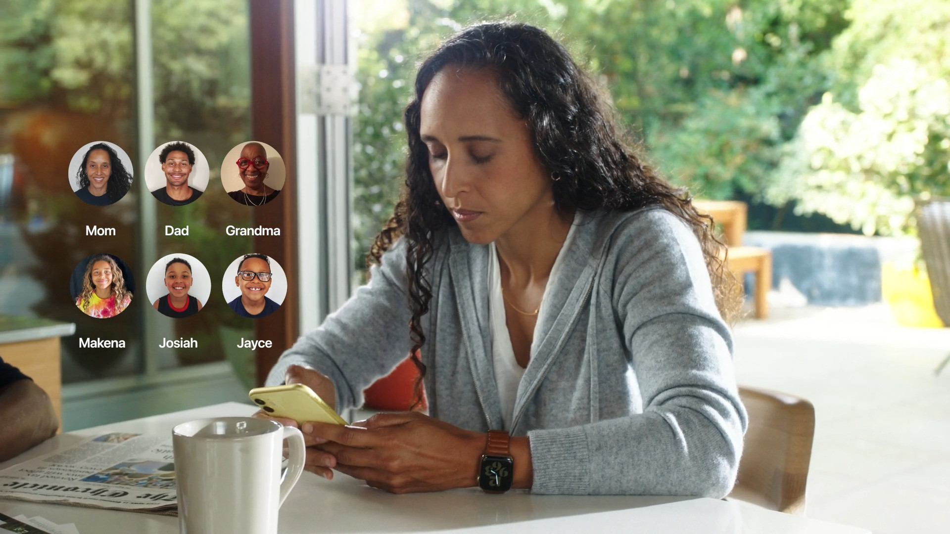 woman using smartphone